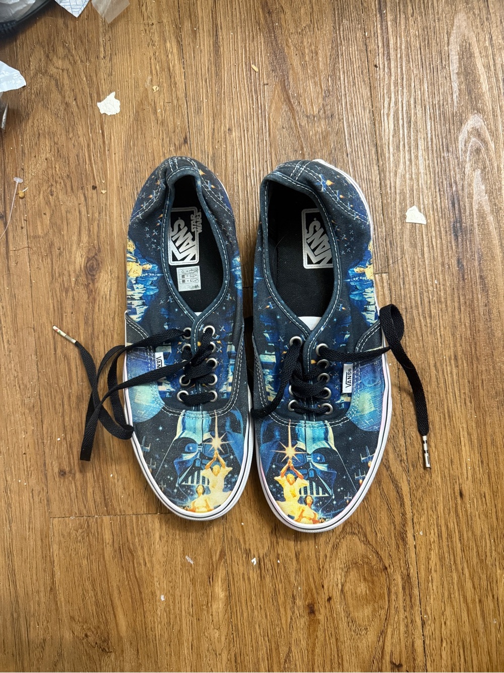 Vans Men’s Star Wars Canvas Sneakers - Blue/Black with Yellow Accents